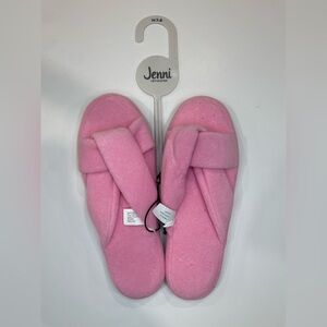 Jenni Women's Pink Slippers Medium 7-8